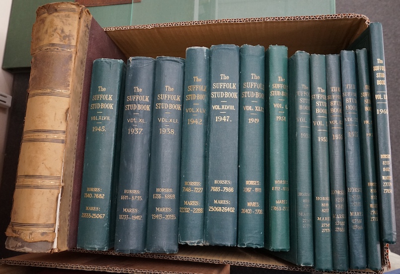 Biddell, Herman - The Suffolk Stud Book; a history and register of the county breed of cart horses ... to which are added tables of winners, pedigree charts, sales, &c. Collected, compiled (etc.) for the Suffolk Stud Boo